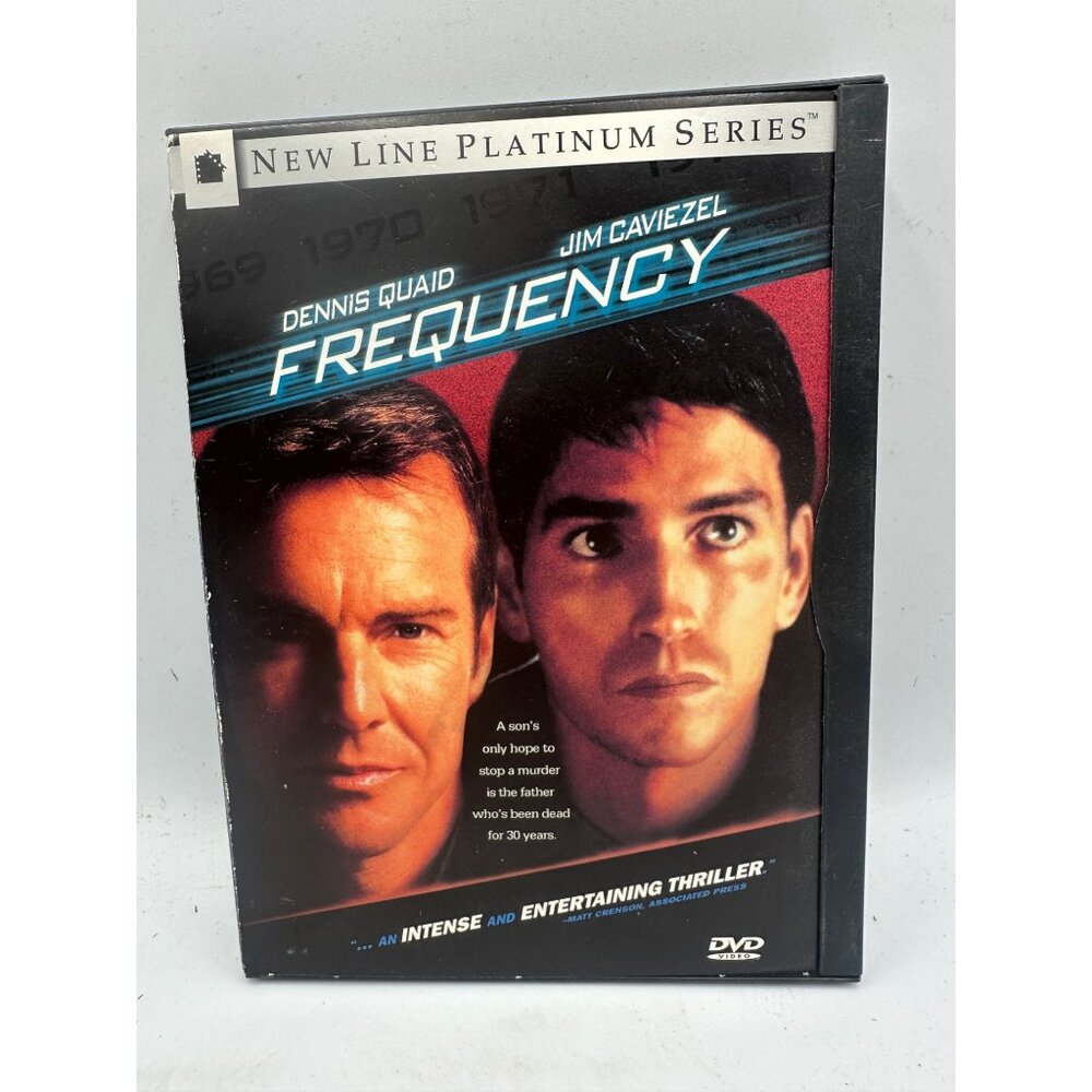 Frequency DVD 2000 Jim Caviezel Dennis Quaid Sci Fi Thriller New Line Platinum